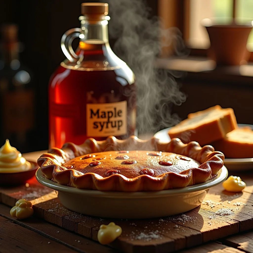 Delicious homemade maple syrup pie