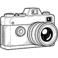 Vintage camera icon
